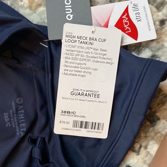 Athleta High Neck Bra Cup Bra‎ Tankini - Picture 6 of 10